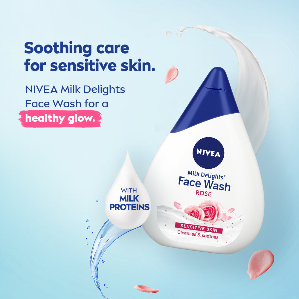 Milk Delights Face Wash - Rose (Sensitive Skin)